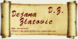 Dejana Zlatović vizit kartica